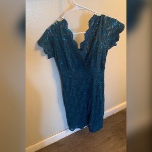 Green sequence dress